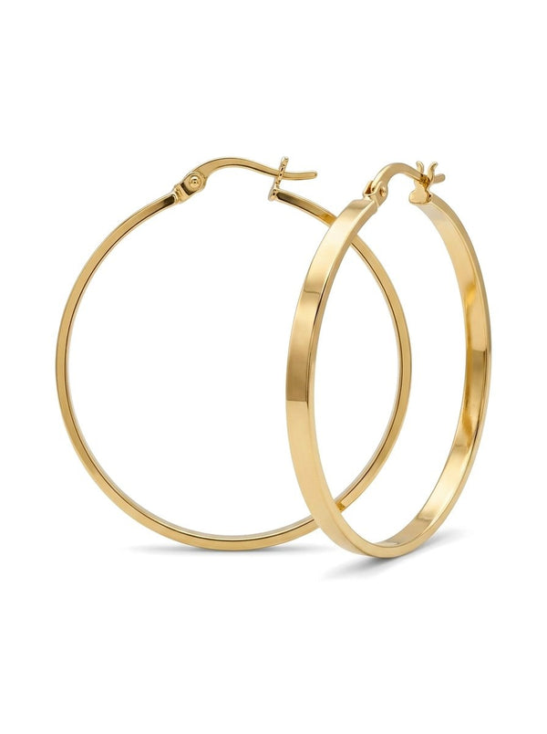 Arracadas de oro 14k grandes lisas Mod 6324 - 6.5 cm