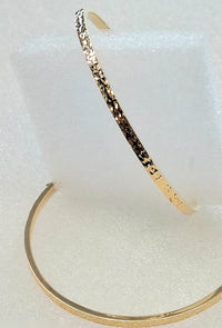Arracadas de oro 14k grandes diamantadas Mod 6325 - 6.5 cm, foto real