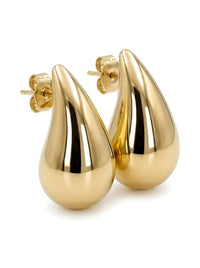 Aretes de oro 14k tipo diseñador de gota Mod 6351 - 2 cm