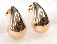 Aretes de oro 14k tipo diseñador de gota Mod 6351 - 2 cm, foto real