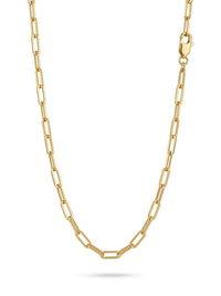 Cadena de oro 14k tejido paper clip Mod 6354 - 45 cm x 4 mm