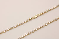 Gargantilla de oro 14k tipo tenis de circonias alternadas Mod 6376 - 45 cm